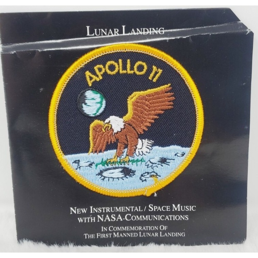 Apollo 11 NASA Space Mission Crew Patch Iron Sew On Vintage 1980's With‎ Inform.